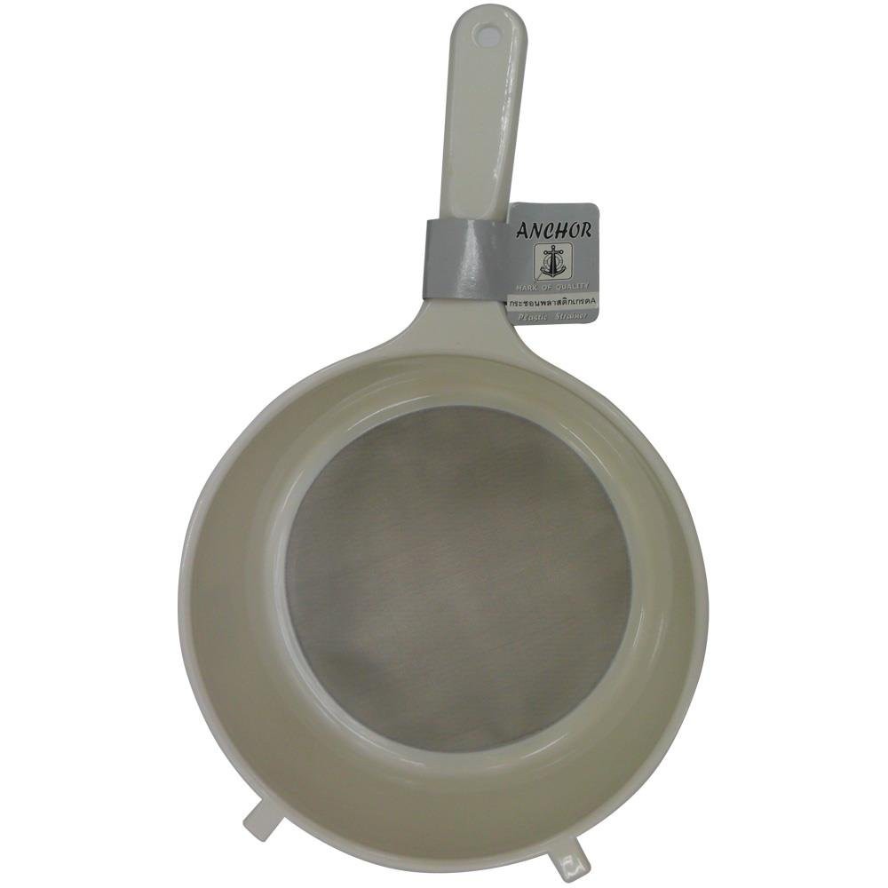 กระชอนพลาสติก ตราสมอ 23.5 ซม. สีขาว STRAINER PLASTIC ANCHOR 23.5 CM WHITE ตะแกรงร่อน ตัวกรอง เครื่องครัว ของใช้ในครัว