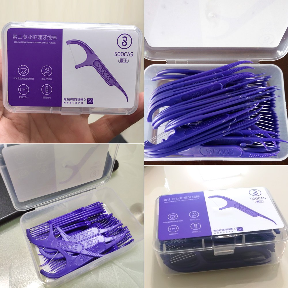 【ส่งฟรี】 Professional Dental Floss Teeth Stick Toothpicks Tooth Picks ...