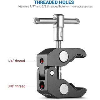 SmallRig Super Clamp(2 Pack) Magic Arm Clamp for DJI Ronin, Camera Monitor, LED Light 2058