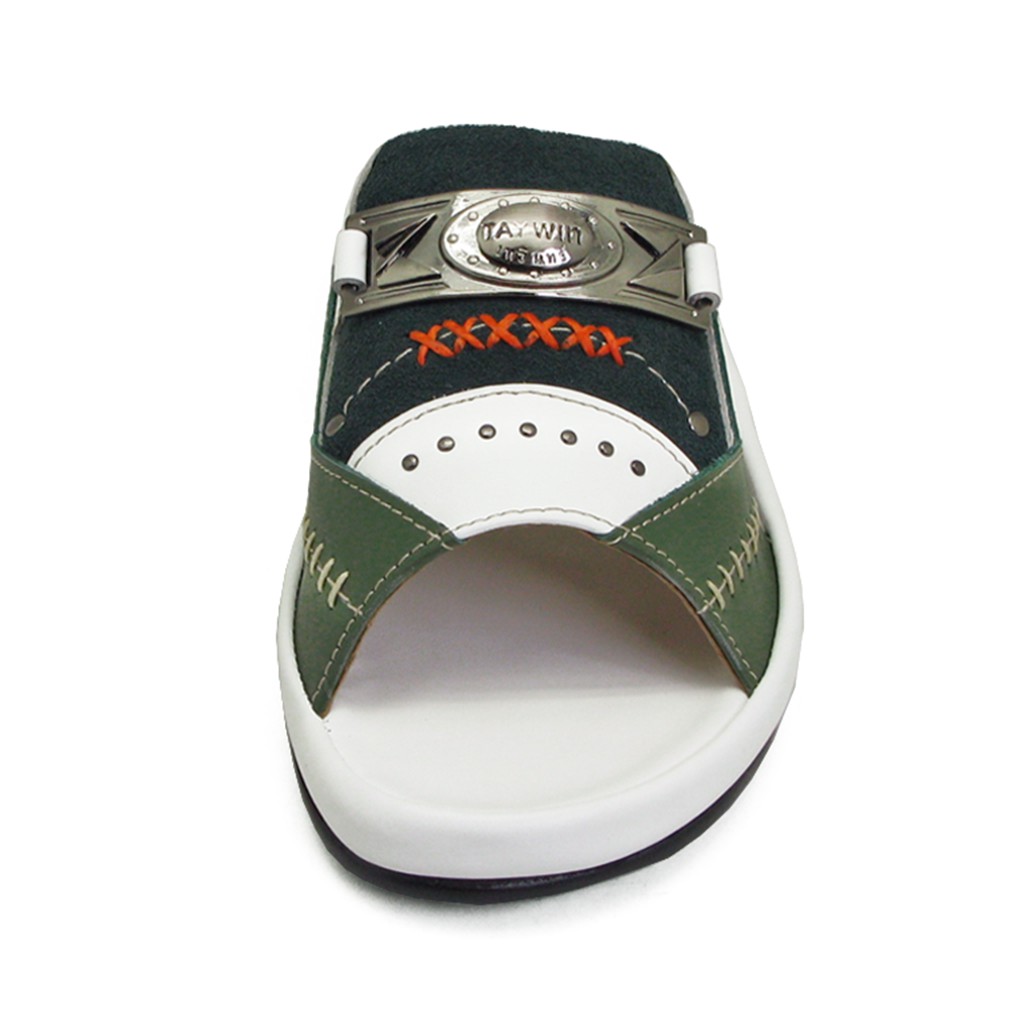 TAYWINแท้ เทวินทร์แท้ รองเท้าแตะ SKF-94 Size37-47 หนังนิ่มขี้ม้า/ขาว/กลับเขียว