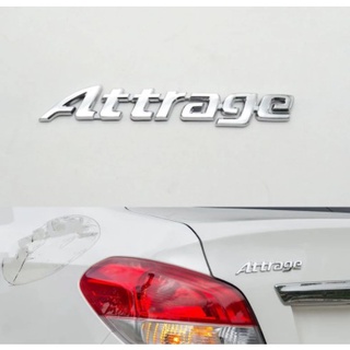 มิตซูบิชิ แอททราจ ตัวอักษร ติดด้านหลัง มีกาวพร้อมติดตั้ง Attrage Mitsubishi emblem abs logo for rear trunk