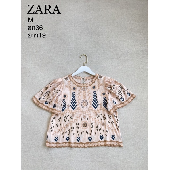 Zara เสื้องานปัก สวย สีสวย ผ้าดี สภาพดีค่ะ