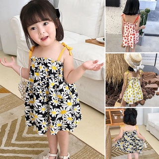 Baby Girls Dress Baby Sling Dress Children Korean Fashion Dresses Cute Princess Dress For Kids Summer Flore Dress