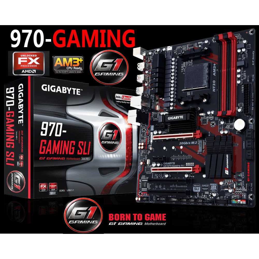 Mainboard AMD GIGABYTE 970 GAMING G1 (Socket AM3+) มือสอง พร้อมส่ง แพ็คดีมาก!!!
