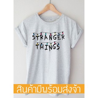 เสื้อยืดคอกลมstranger things t-shirt เสื้อยืดS-4XL