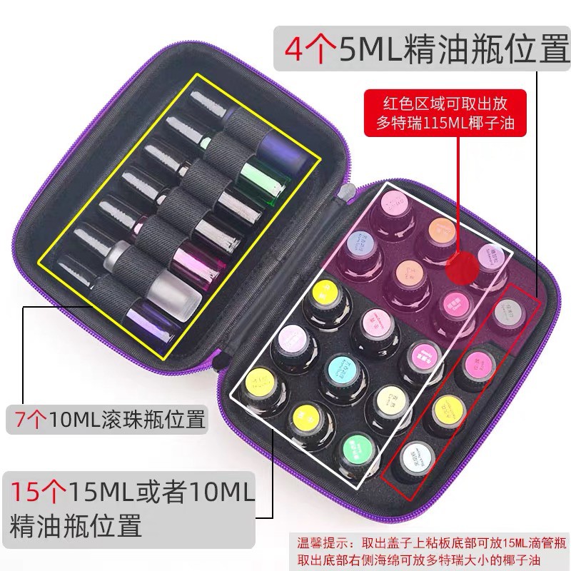 Doterra กระเป๋าเก็บขวดน้ํามันหอมระเหย ขนาดเล็ก แบบม้วนเก็บได้