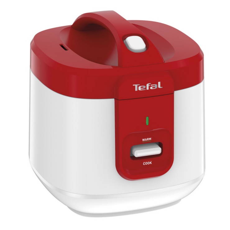 TEFAL หม้อหุงข้าว (700 วัตต์, 2 ลิตร, สีขาว/แดง) รุ่น Everforce Mechanical RK3625