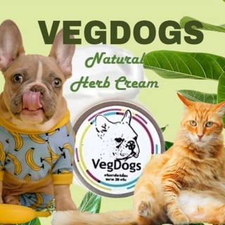 ครีมสุนัข แมว สำหรับทาผิวสัตว์เลี้ยง VegDogs ขนาด 20 กรัม ขายดีมาก