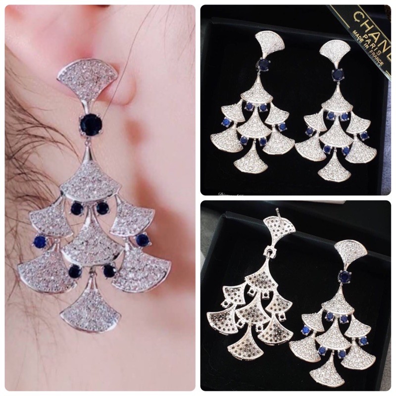 ต่างหูเพชร CZ แท้ ต่างหูแฟชั่น งานเกรดจิวเวลรี่ SE-1012