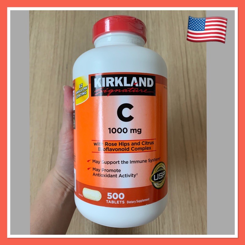 Exp.05/2024 Kirkland vitaminC 1000mg วิตามินซี นำเข้าอเมริกา แท้💯%  บรรจุ500เม็ด