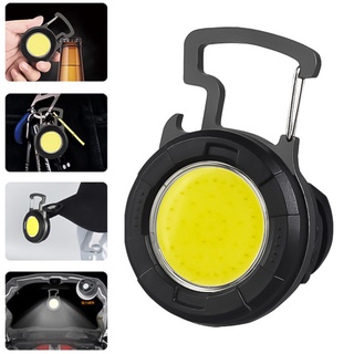 พวงกุญแจไฟฉายฉุกเฉิน LED COB ขนาดเล็ก แบบพกพา ชาร์จ USB พร้อมคลิป และสกรู อเนกประสงค์ กันน้ํา สําหรับตั้งแคมป์ เดินป่า ท่องเที่ยว