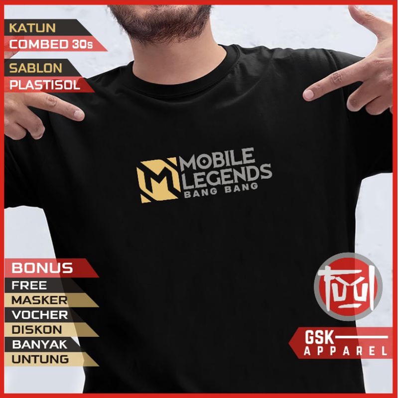 เสื้อยืด ลาย Mobile LEGEND DISTRO MLBB Words ML MLBB สําหรับผู้ชาย และผู้หญิง