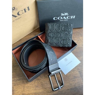 เข็มขัดCOACHคุ้มมาก สินค้าแท้💯% งานพรีเมี่ยมกิ๊ฟ Outlet  ถ่ายจากงานจริง🎉