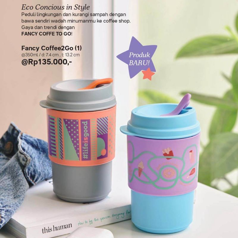 TUPPERWARE แฟนซี coffee2go 350ml กาแฟแฟนซี to go 1 ชิ้น ทัปเปอร์แวร์