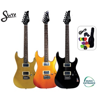 Sure Super Standard (2rd Gen) Electric Guitar กีต้าร์ไฟฟ้า ทรง Standard Pickup HH 22 เฟรต แถมฟรี ปิ๊ก กีตาร์ กระเป๋า