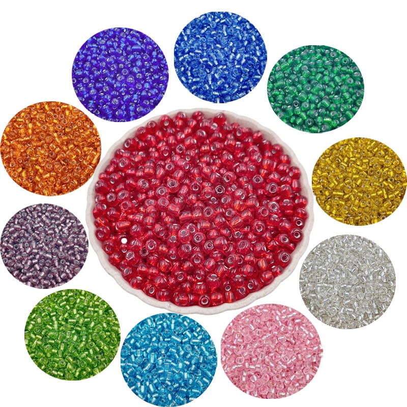 ลูกปัดแก้ว คละสี สําหรับทําเครื่องประดับ ต่างหู สร้อยคอ สร้อยข้อมือ DIY 4 มม. 100 ชิ้น