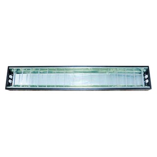 Grille REFLECTOR LINEAR LOUVER RACER 2X18W BLACK Neon track downlight Light bulb โคมตะแกรง โคมตะแกรงติดลอย RACER LINEAR