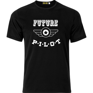 เสื้อยืด Mens Pure Cotton Short Sleeve Future Pilot 100% Cotton