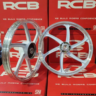 ล้อแม็ก(Racing Boy) ขอบ 17 WAVE-125S ดิจิตอล/W125I ไฟเลี้ยวบังลม สีขาวปัด(ลาย588) รหัสสินค้า 043034