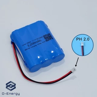 ถ่านชาร์จ Li-ion 18650 11.1V ความจุ 3200mAh แท้100% แบบแพคมีวงจรป้องกัน 3S1P 8A.