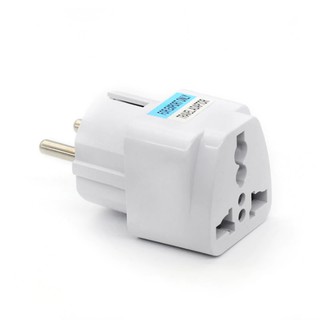 หัวแปลงปลั๊กหัวกลมแบบ EU เป็น Universal ทนกระแส 10A 250V SCHUKO EU to Universal plug Adapter Converter AC Power Socket