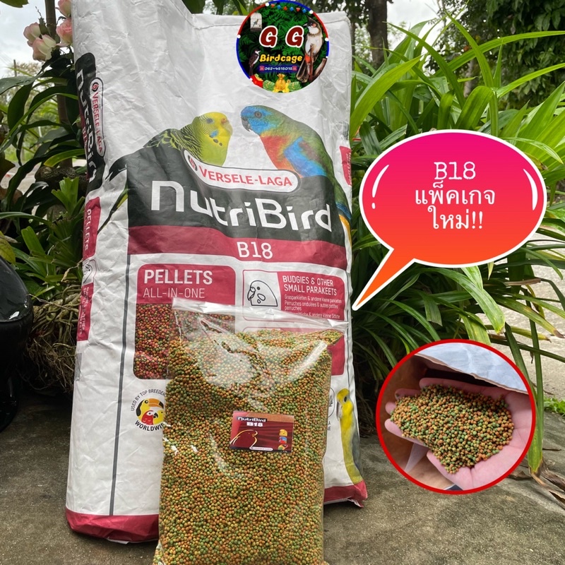 ใหม่!! B18 แพ็คเกจใหม่แบ่งขาย 200g500g 1กิโล Nutribird B18 repack 1,000กรัม