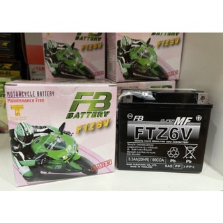 แบตเตอรี่แห้ง FB FTZ6V-MF (12V 5.3AH) Honda Pcx125-150,Click125i,Moove,Zoomer-x,CBR150,Phantom,Yamaha Raider150,N-Max