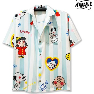 เสื้อเชิ้ตพิมพ์ลาย ฮาวาย AWAKE AW00055