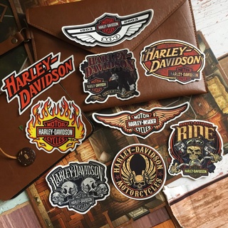 สติกเกอร์ Harley เคลือบกันน้ำ ลายแนวๆ ไดคัท ติดกระเป๋าเดินทาง โน้ตบุ๊ค เคสโทรศัพท์ กระบอกน้ำ Waterproof Decal Sticker