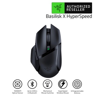 [ สินค้าขายดี ] Razer Basilisk X HyperSpeed Wireless Gaming Mouse 16,000DPI Optical Sensor Bluetooth Ultra Long Battery (เมาส์เกมมิ่งไร้สาย)