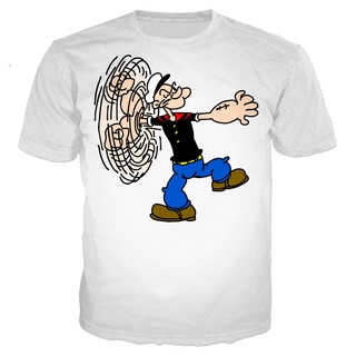 เสื้อยืดผ้าฝ้ายพิมพ์ลาย เสื้อยืด พิมพ์ลาย Popeye สําหรับผู้ชาย