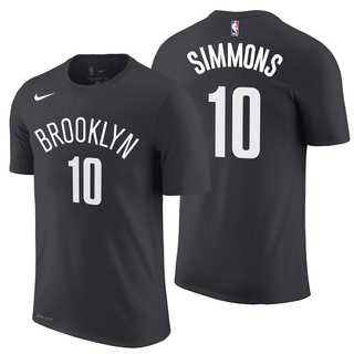 คอลูกเรือเสื้อยืดคอกลมเสื้อยืด พิมพ์ลาย BROOKLYN NETS NO. ไอคอน Ben Simmons 10 ชิ้น - ociation - City Editionผ้าฝ้ายแท้