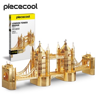 Piececool ผู้ใหญ่ 3 D โลหะจิ๊กซอว์ลอนดอนทาวเวอร์สะพานรุ่นชุด DIY อาคารบล็อกจิ๊กซอว์ของขวัญสำหรับเด็ก