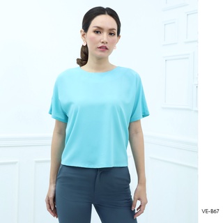 AMILA Blouse VE-B67 by VERONIQA Cotton สเปนเด็กซ์ IGPU20-4-SL7