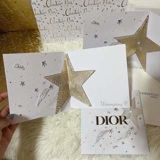 ของใหม่ การ์ดอวยพร Dior 3D  pop-upรูปดาวสีทอง ของแท้
