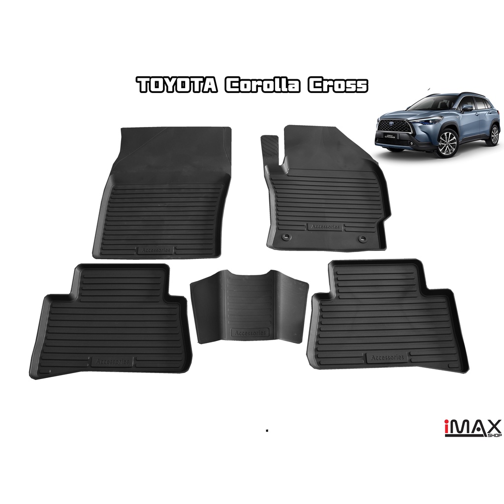 ผ้ายางรองพื้นเข้ารูปตรงรุ่น TOYOTA Corola  Cross พรมปูพื้นรถ แผ่นยางปูรถยนต์ ถาดยางปูพื้นรถเข้ารูป
