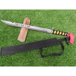 SAMURAI 70 cm. ใบสแตนเลส หนา 2.4 mm ใบเจาะพอดสวยงาม ยามรวมด้าม 70 เซนติเมตร