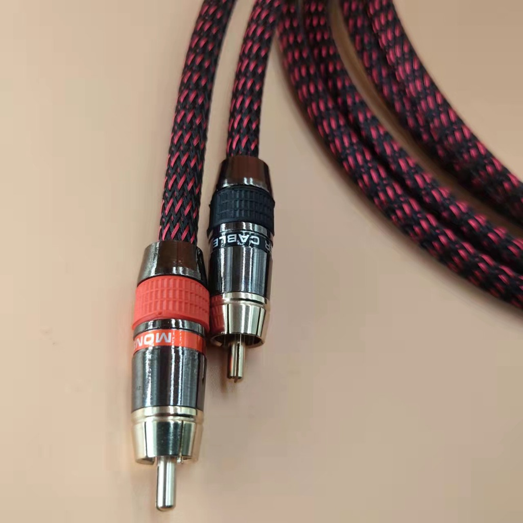 [MONSTER Signal Cable] American MONSTER Fever-Grade Audio Cable Two-to-Two Double Shower Head Audio Cable rca Signal Cable สายเคเบิลสัญญาณเสียง HIFI