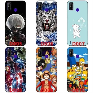 Soft silicone painted print case soft TPU Back cover 6.52 inch handphone case For Tecno Spark 6 GO Protective shell