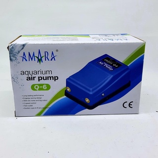 Amara Q6 AERATOR ปั๊มอากาศเครื่องยนต์ 2 หลุม สําหรับตู้ปลา