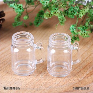 Sweetbabe✿แก้วพลาสติกใส ขนาดเล็ก 1:12 1:6 DIY สําหรับตกแต่งบ้านตุ๊กตา 1 ชิ้น