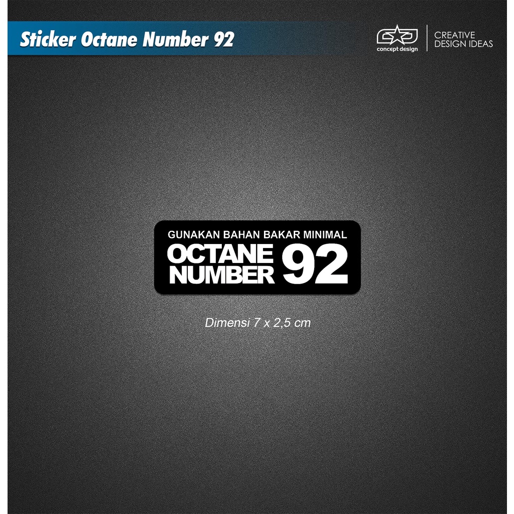 สติ๊กเกอร์ Octane Number 92