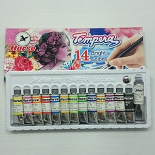 สีน้ำตราม้า 14สี สีน้ำแบบหลอด