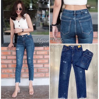 【Major Made.】รอบ3!!!  No.RG6552# 💋Jeans Style Korea กางเกงยีนส์ขา 8 ส่วน