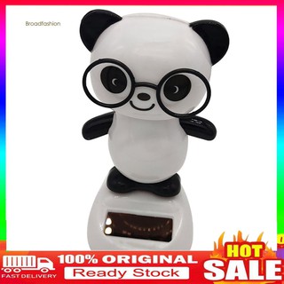 Car Ornament รูปแพนด้า พลังงานแสงอาทิตย์ ตุ๊กตาประดับตกแต่งภายในรถยนต์