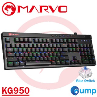 (ใส่โค้ด INC12EL ลดเพิ่ม 70.-) คีย์บอร์ด Marvo KG950 Backlight Macro Gaming Keyboard - Blue Switch