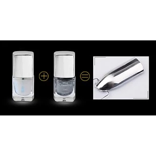 ยาทาเล็บกระจก สีกระจก ไม่ต้องอบ + เบสรองพื้น💥 สีธรรมดา ไม่ใช่สีเจลไม่ต้องอบ