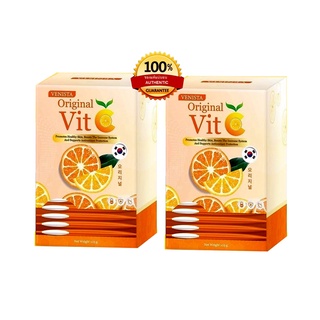 วิตามินซี เวนิสต้า Venista Orginal Vit C สารสกัด นำเข้า จากเกาหลี แบบผงฟู่ละลายน้ำ ของแท้ 100% บรรจุ 7 ซอง 2 กล่อง