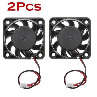 ﻿2Pcs 12V Mini Cooling Computer Fan - Small 40mm x 10mm DC Brushless 2-pin - intl