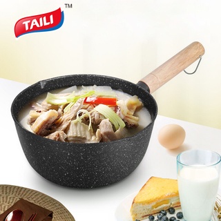 TAILI Cookerand Induction Cooker หิมะอลูมิเนียมมัลติฟังก์ชั่ ไม่ติดหม้อนมขนาดเล็กหม้อเด็กเสริมด้านล่างหม้อ นมขนาดเล็กหม้อ ​หม้ออาหารสำหรับแก๊ส